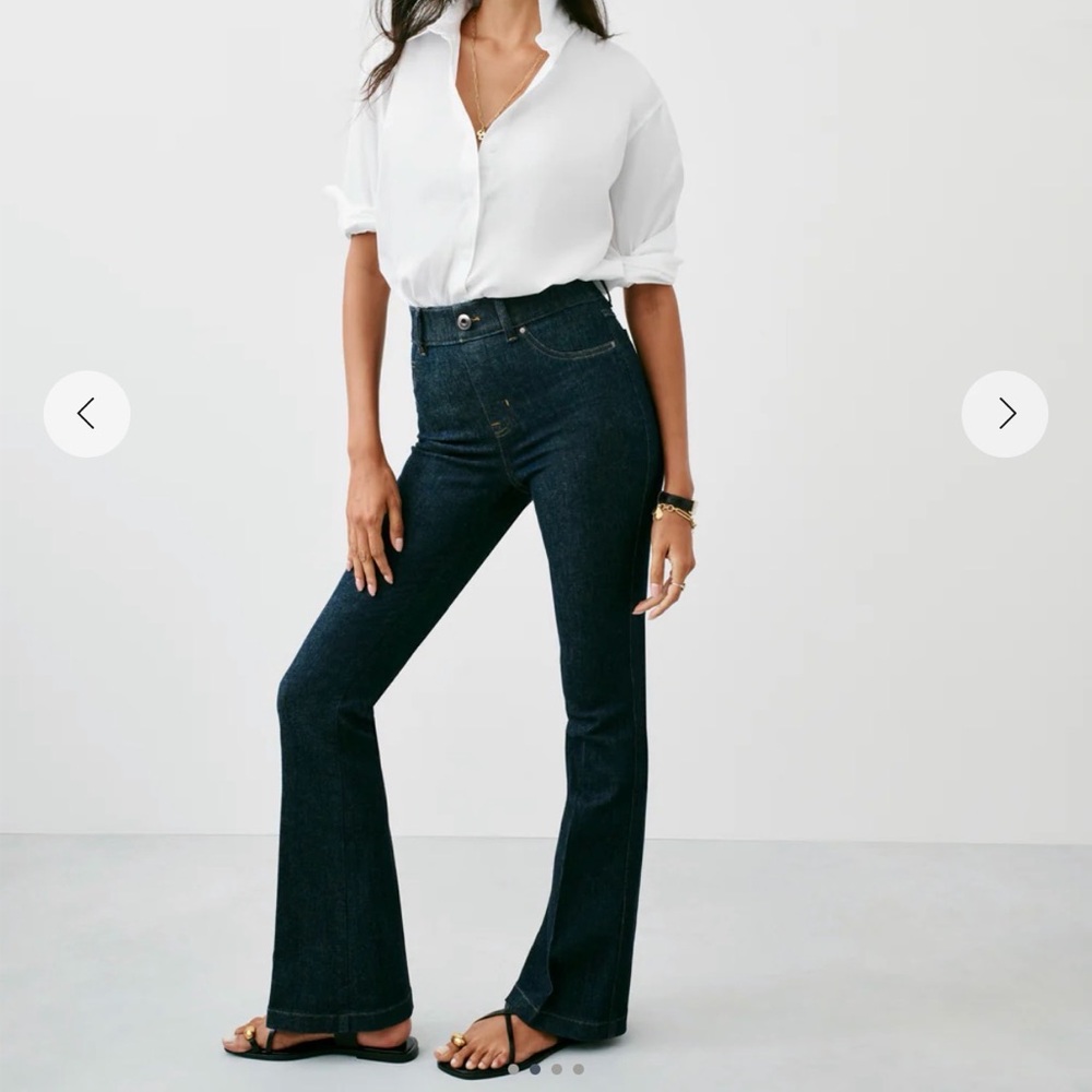 SPANX EveryWear Flare Jeans Raw Indigo
